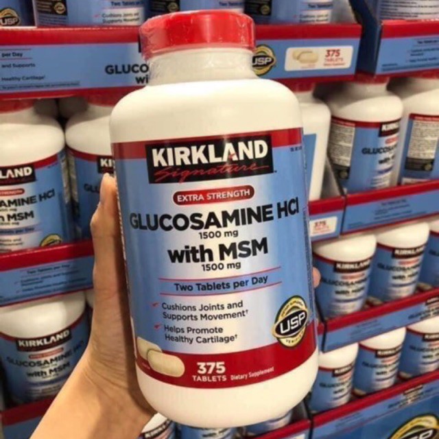 Glucosamine KIRKLAND Oral Tablet Box Of 375 Tablets American Goods