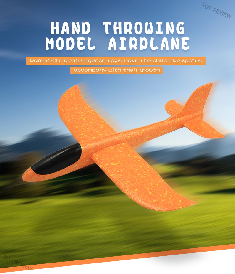 TOY REVIEW Kids Hand Throw Flying Glider Planes Toys Foam Aeroplane ...