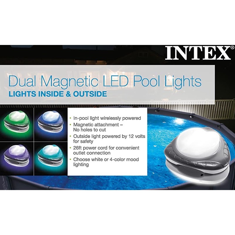 Intex Bestway Magnetic LED Pool Wall Lights Shopee Malaysia