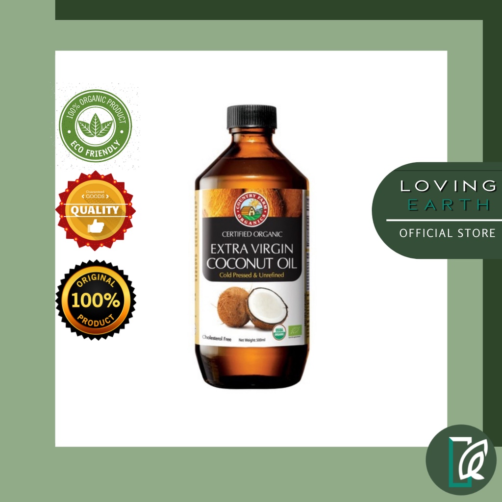 Country Farm Organic Extra Virgin Coconut Oil 500ml Shopee Malaysia