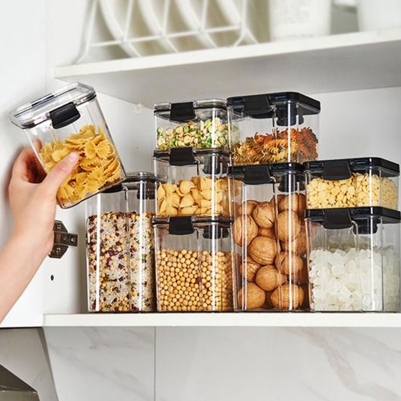 Food Storage Container Plastic Kitchen Grains Baking Noodle Box ...