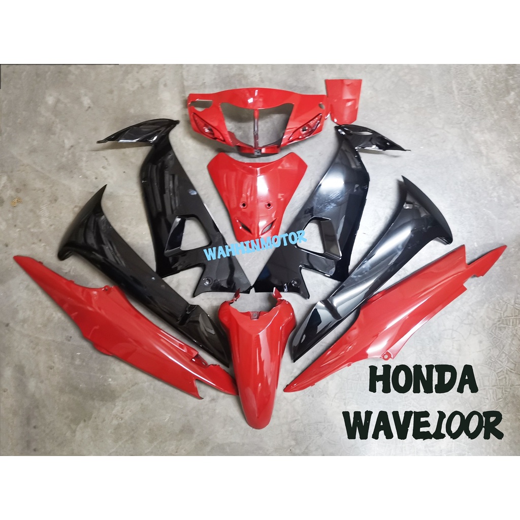 Hld Honda Wave R Wave R Disc Drum Red Vrc Colour Full Body Coverset Cover Set Shopee