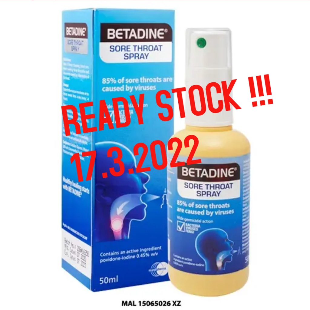 BETADINE SORE THROAT SPRAY 50ML (exp2025) Shopee Malaysia