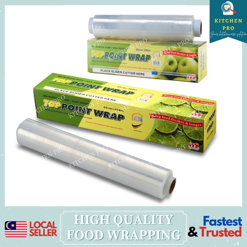 𝐊𝐈𝐓𝐂𝐇𝐄𝐍 𝐏𝐑𝐎 TOP POINT High Quality Plastic Food Wrapping 30 cm X 300