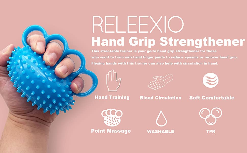 Hand Grip Ball Massage Squeeze Finger Hand Exercise Stress Ball For ...