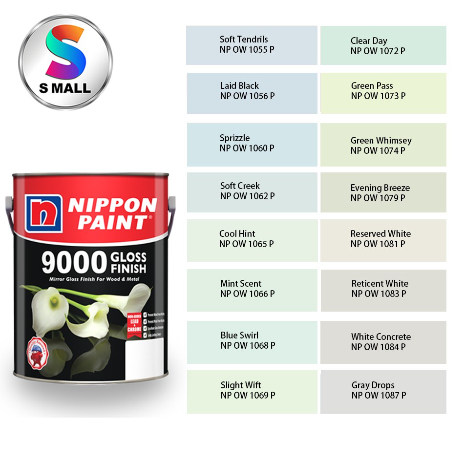 (10551087) 1L Nippon Paint 9000 Gloss Finish Wood & Metal Timeless Off