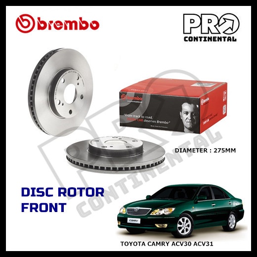 GENUINE BREMBO TOYOTA CAMRY ACV30 ACV31 2002-2006 FRONT REAR DISC ROTOR ...