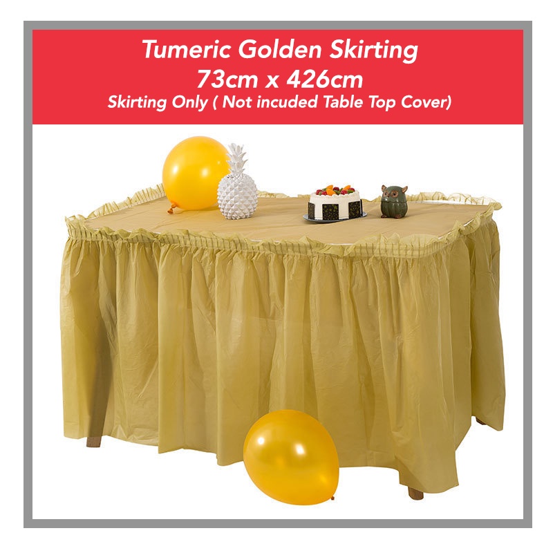 ACEVE DREAM READY STOCK 1 Piece Disposable PEVA Party Table Skirting