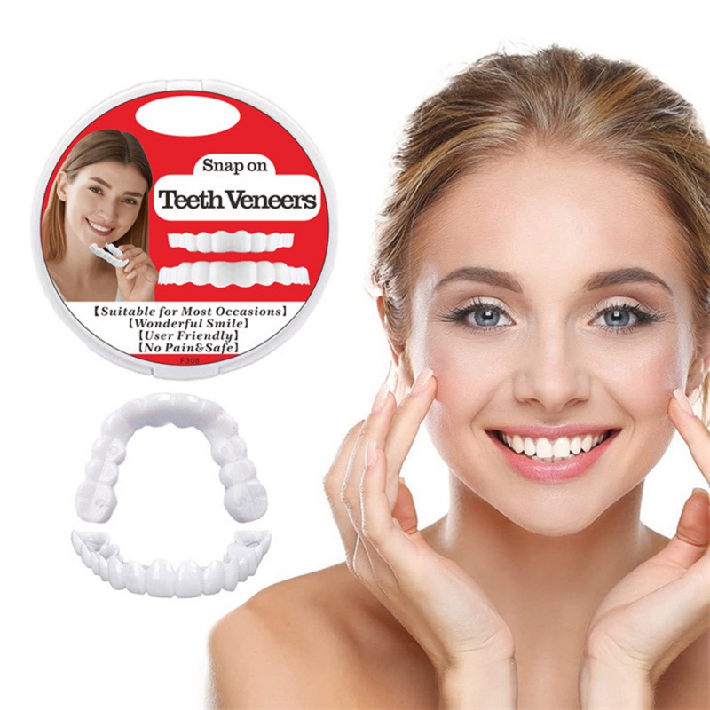 Snap On Teeth Veneers Silicone Tooth Braces Dentures Temporary Perfect