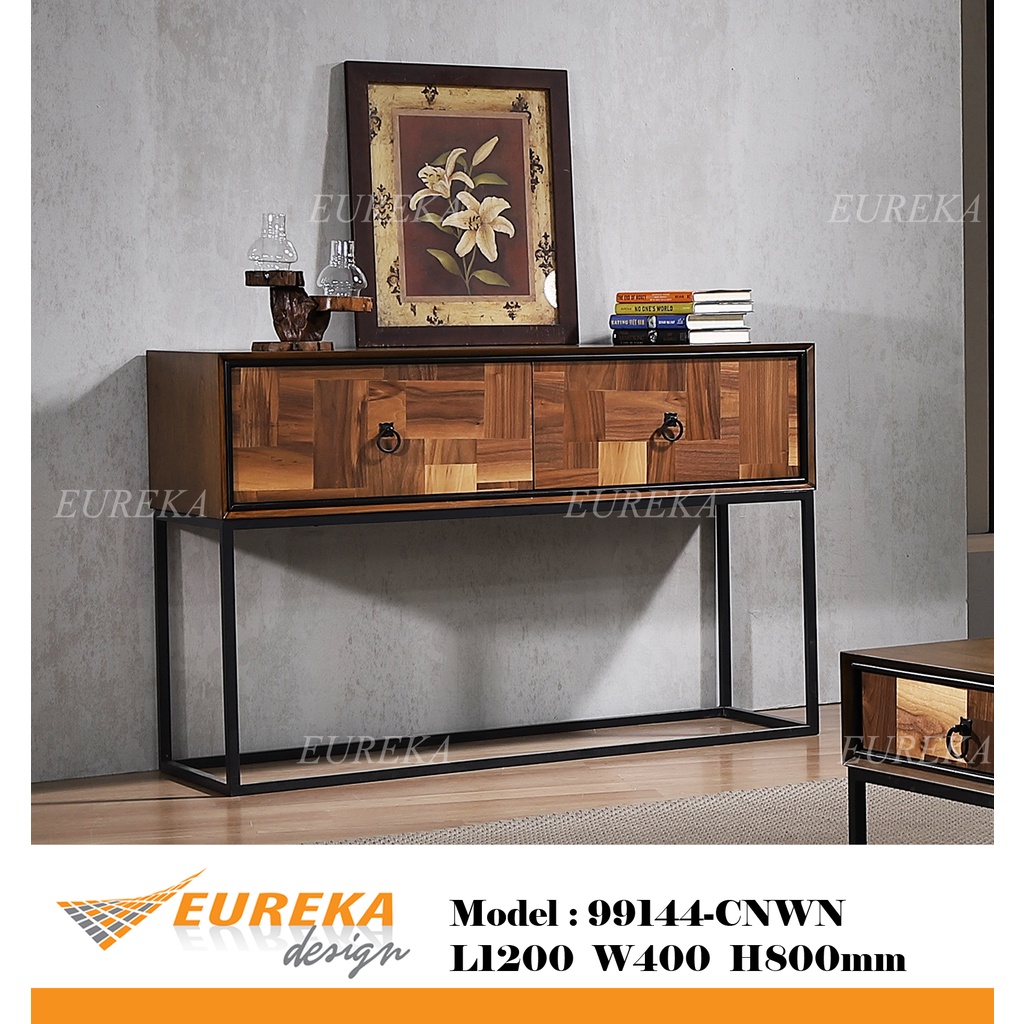 EUREKA 4ft Console Table Modern Contemporary Drawer Wood 99144 / Ruang ...