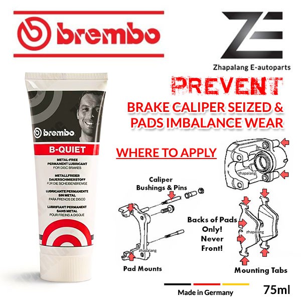 Brembo B-QUIET Brake Caliper Grease 75ml Multi Purpose Lubricant ...