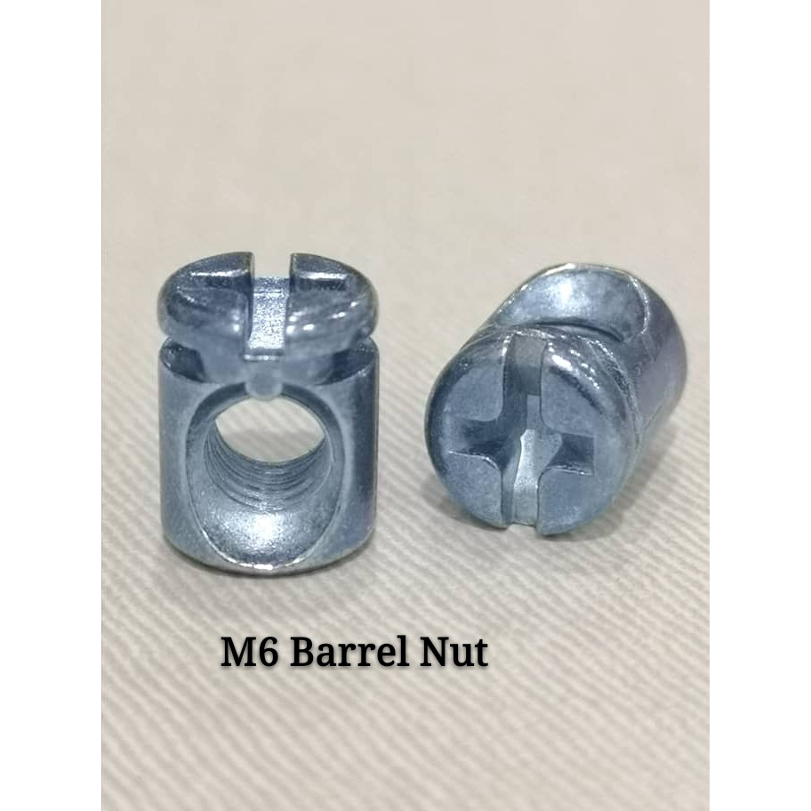 10PCS M6 BARREL NUT / M8 BARREL NUT FOR FURNITURE Shopee Malaysia