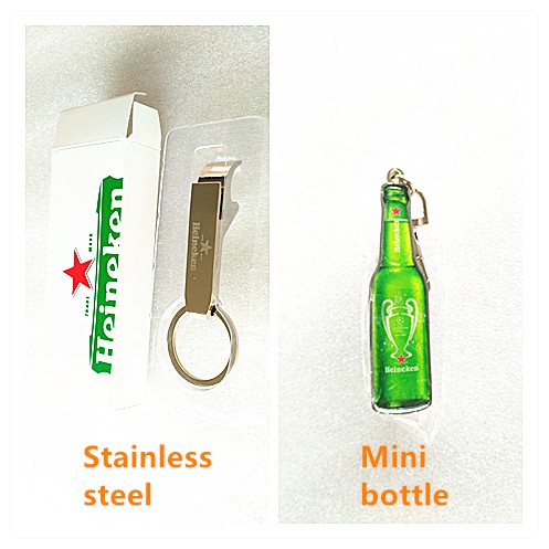 New Heineken Bottle Opener Key Chain 2 type stainless steel or