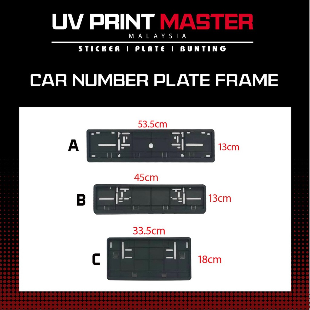 Cover Nombor Vehicle Car Number Plate FRAME LONG & SQUARE Number Plate
