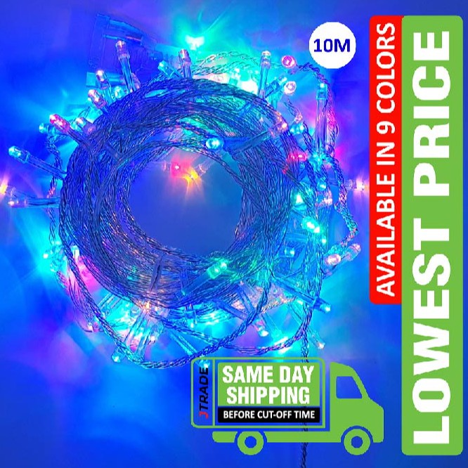 10M LED String Fairy Light LED String Light Lampu Raya Christmas Light ...