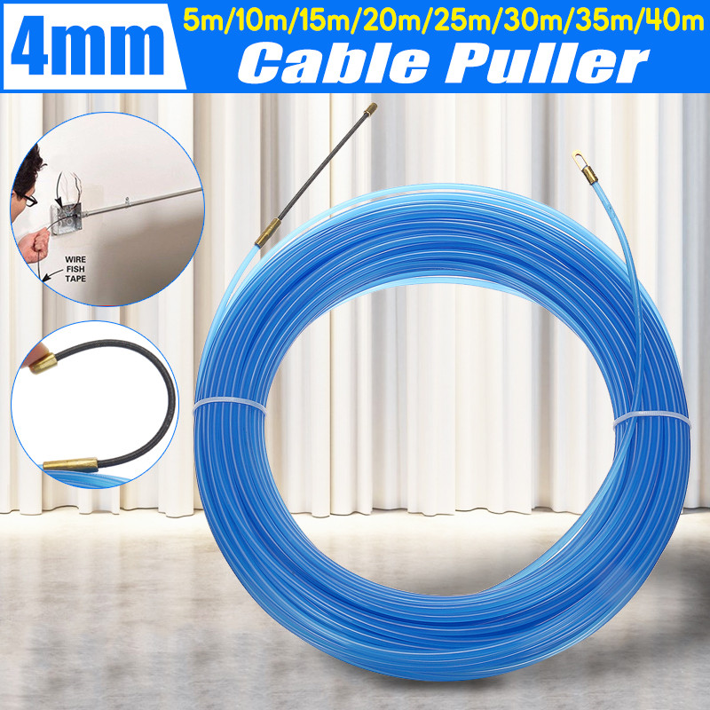 4mm 10M-40M Fiberglass Electric Cable Push Pullers Durable Guide Device ...