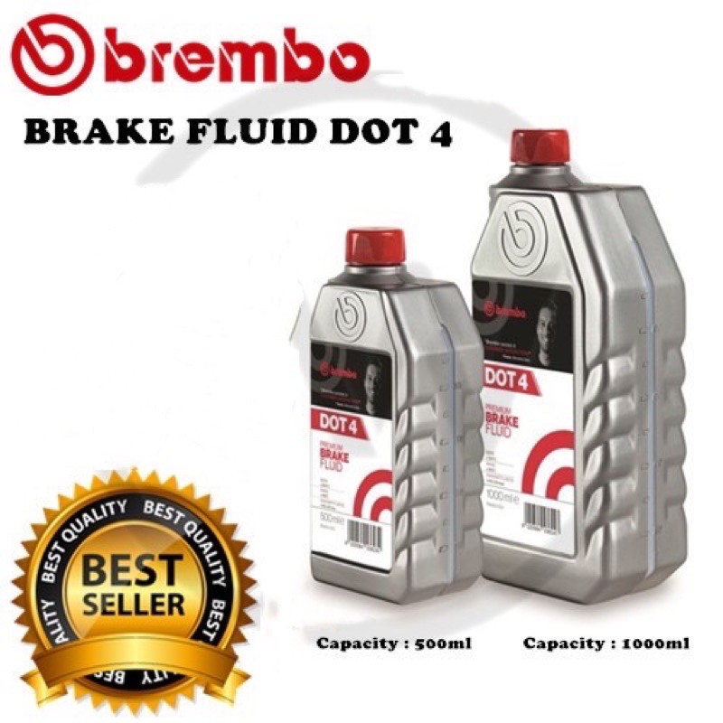 BREMBO Premium DOT 4 DOT 4 Low Viscosity Brake Fluid [500ml 1000ml ...