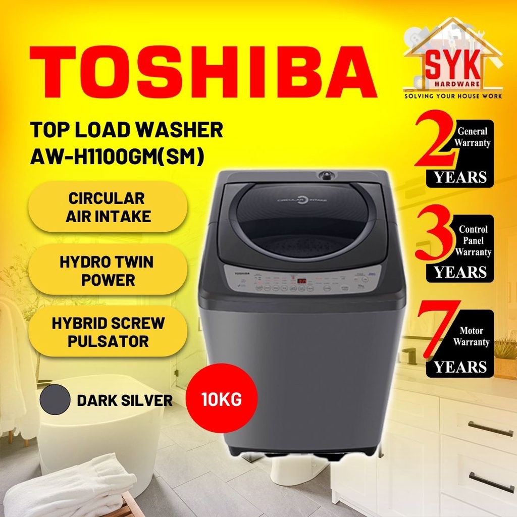 toshiba awh1100gm 10kg top load washing machine