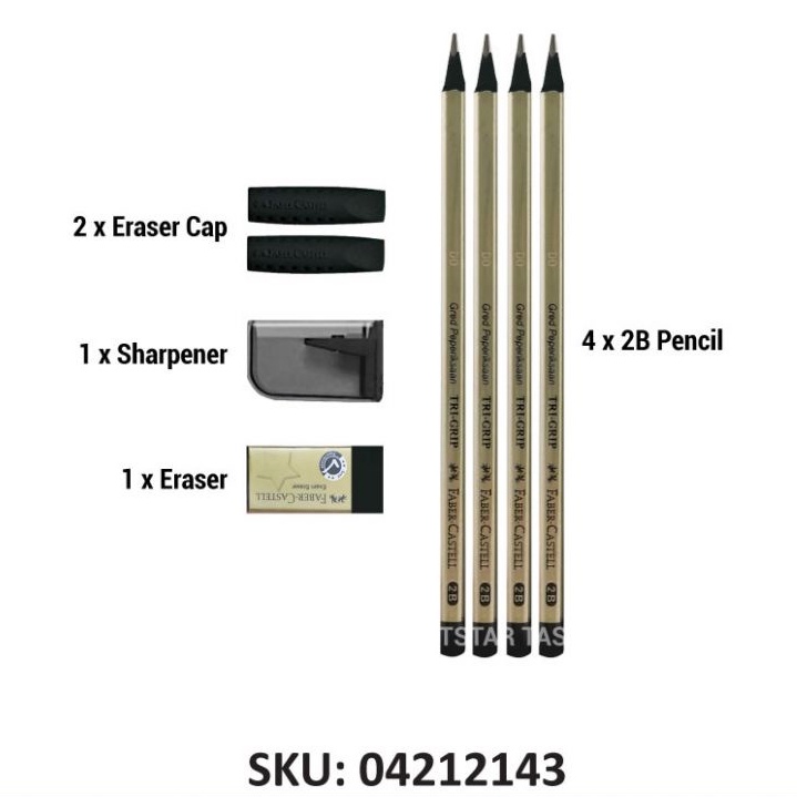 STY Faber-Castell Top Scorer Set 212143 Stationery Tri-Grip 2B