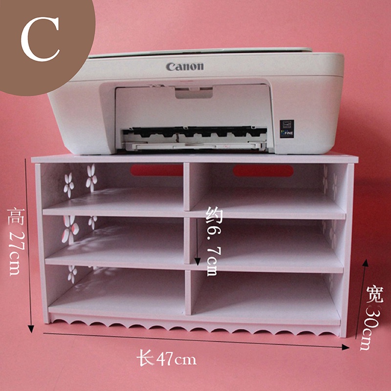 DIY Printer Rack with multilayers A4 paper document tray shelf desktop ...