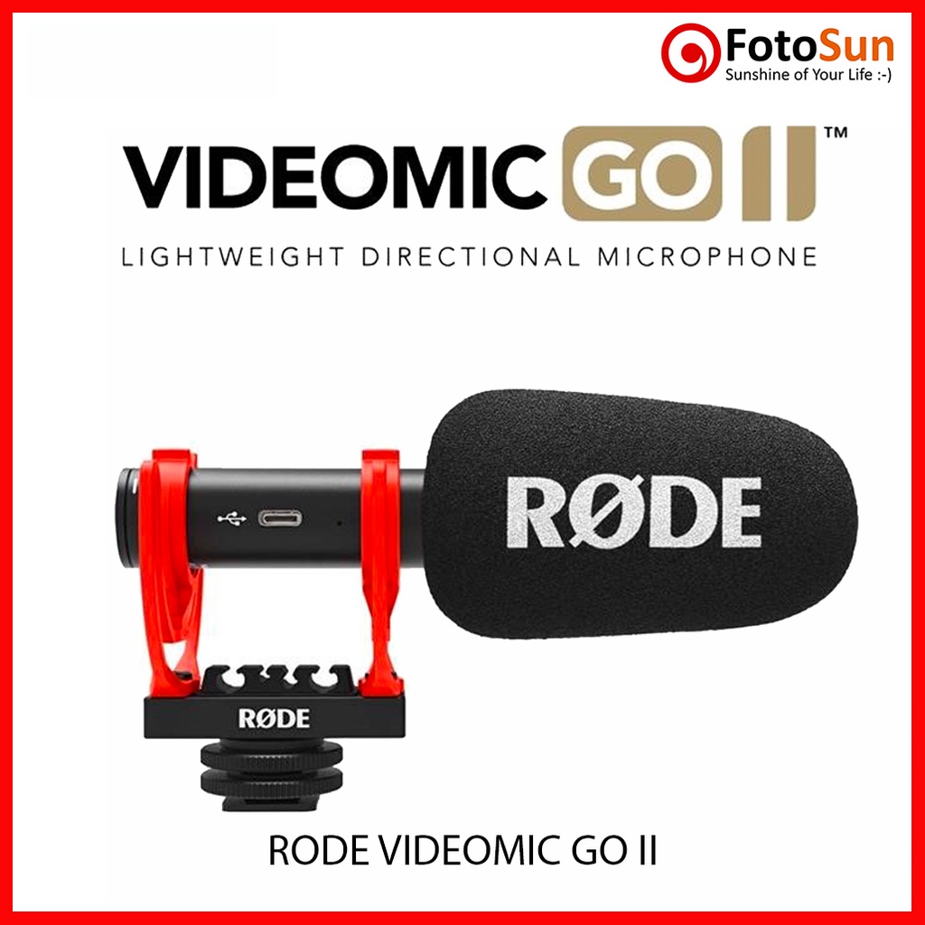 RODE VideoMic GO / GOii / GO2 for Canon M50, Sony A6400, PC