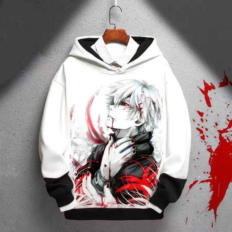 Tokyo Ghoul Hoodie Men Japanese Fashion Anime Pullover Sweatshirts Blood Shirt Casual Printed Anime Hoodie Jacket Shopee Malaysia