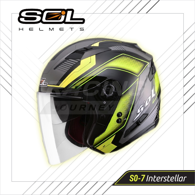 DOT Helmet Motor Cross Open Face SO7 INTERSTELLAR SOL HELMET