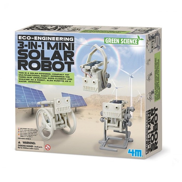 4M EcoEngineering 3 in 1 Mini Solar Robot / Robot Toys Educational Toys for 7 years old Science