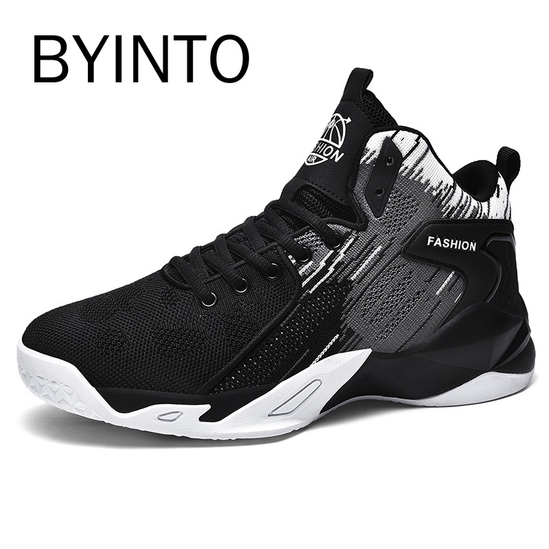 Big Size 3648 High Top Men Basketball Shoes Breathable Mesh Couple