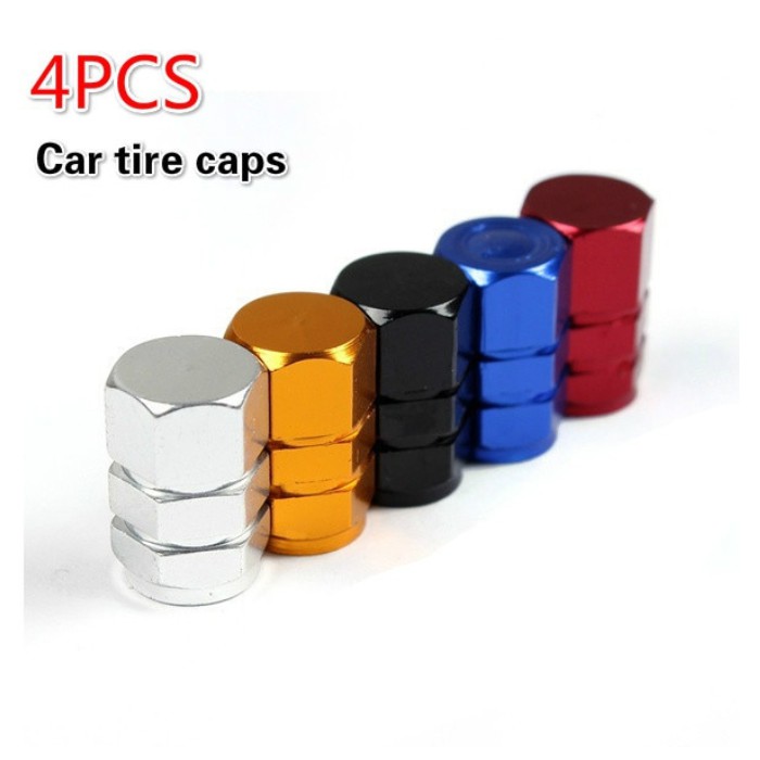 4pcs Car / Motor/ Bicycle Tyre Air Cap Stem Valve Aluminum Alloy Wheel