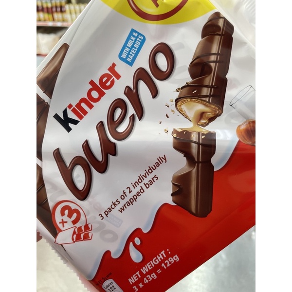 Ferrero Kinder Bueno Milk & Hazelnut 4 X 43G