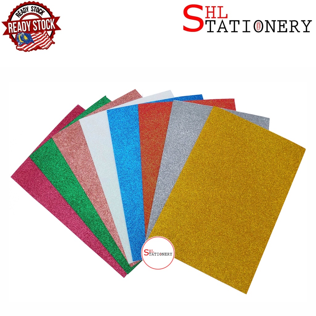 Glitter EVA Foam Sheet 2mm / Sponge Colour Foam Mat 20cm X 30cm ...