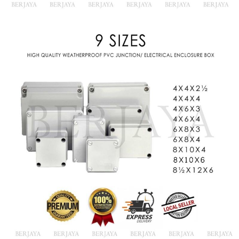 9 sizes High Quality Outdoor Weatherproof PVC Junction/ Electrical