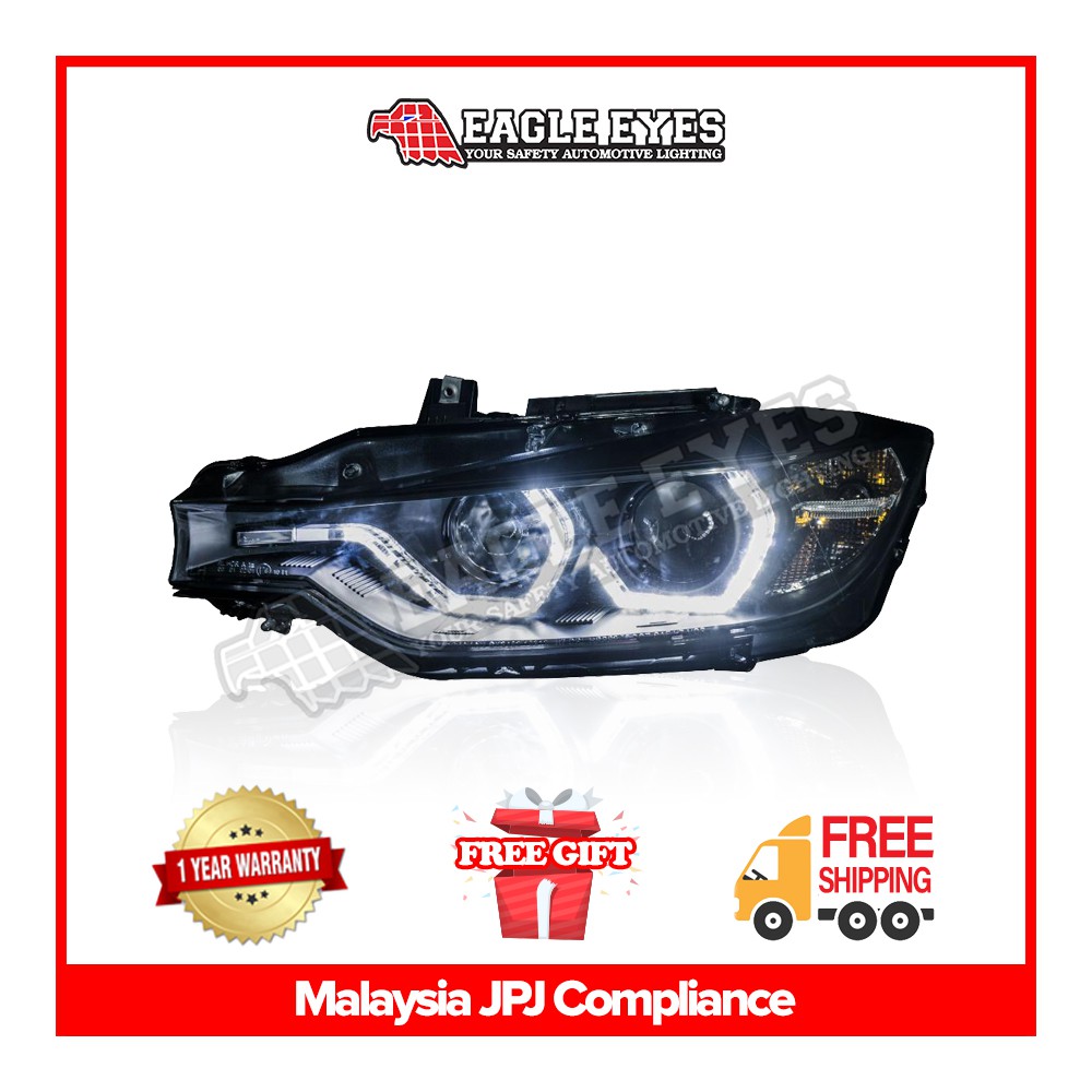 BMW 3 SERIES F30 F35 2012-2018 PROJECTOR LED HEXAGON ANGLE EYES ...