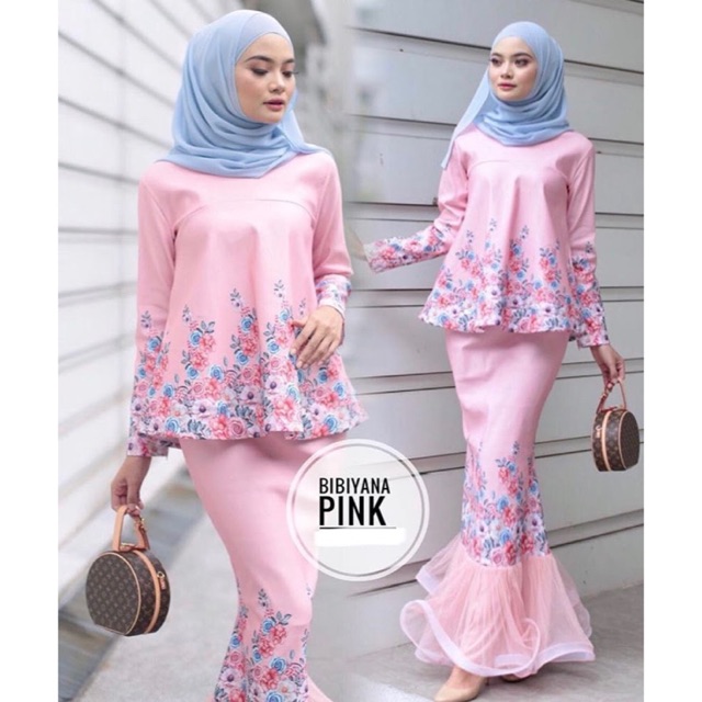 CLEARANCE SALE Lily baby doll peplum floral kurung set Shopee Malaysia