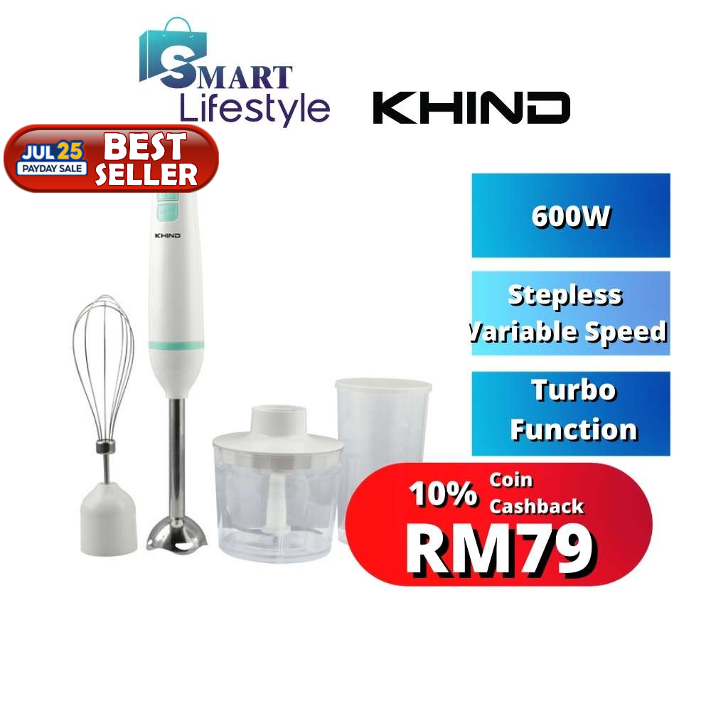 Khind Hand Blender (600W) BH600M / BH600AS Shopee Malaysia