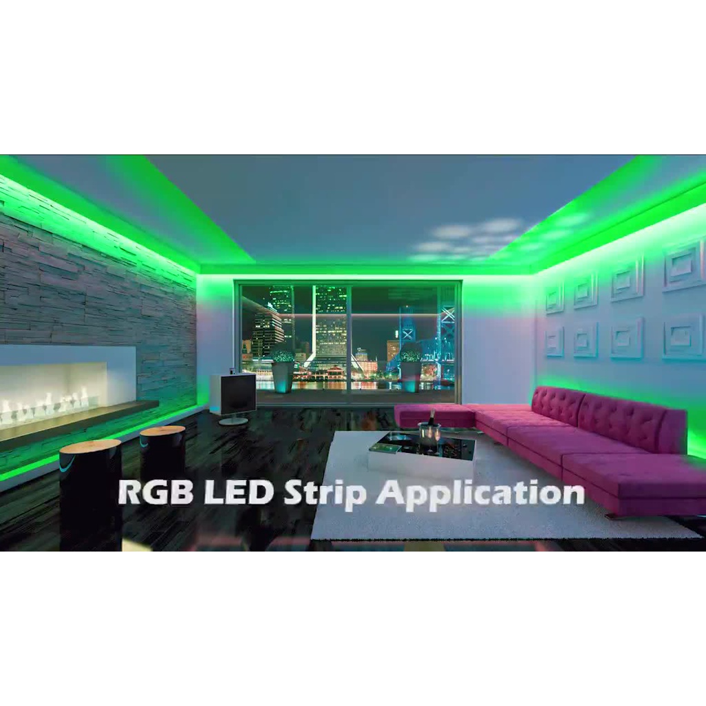5M 10M 15M RGB 5050 Waterproof LED Strip light SMD 44 Key IR Remote 12V ...