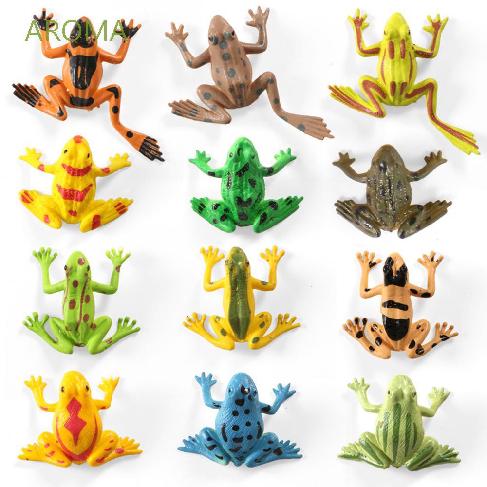 Mini Frogs Realistic Frog Miniature Figurines Animals Model Cupcake