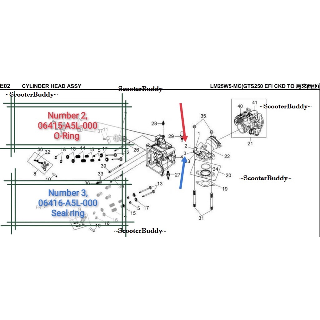 ORIGINAL EVO 250 Injector ORing / Injector Seal Ring ORing (06415A5L