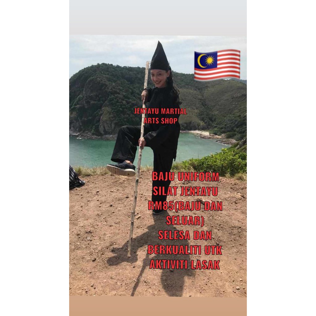 Silat Black Uniform Malay Baju Martial Art Arts Cloth Sets (Ready Stock