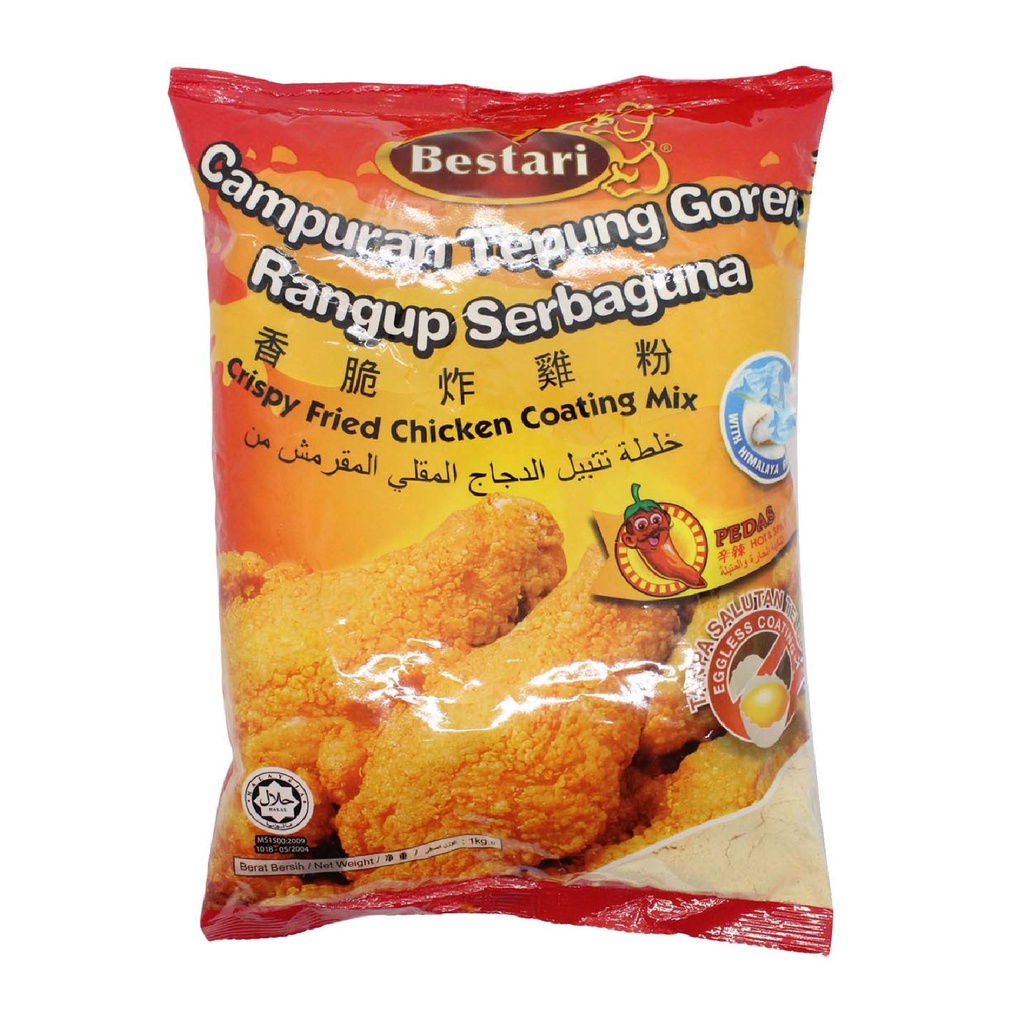 Bestari Crispy Fried Chicken Flour Coating Mix (1kg) | Shopee Malaysia