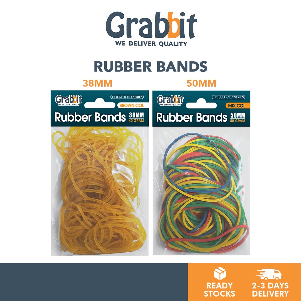 GRABBIT Rubber Band 38MM 50MM Color Bands | Getah Gelang GRAB-HCHH-RB ...