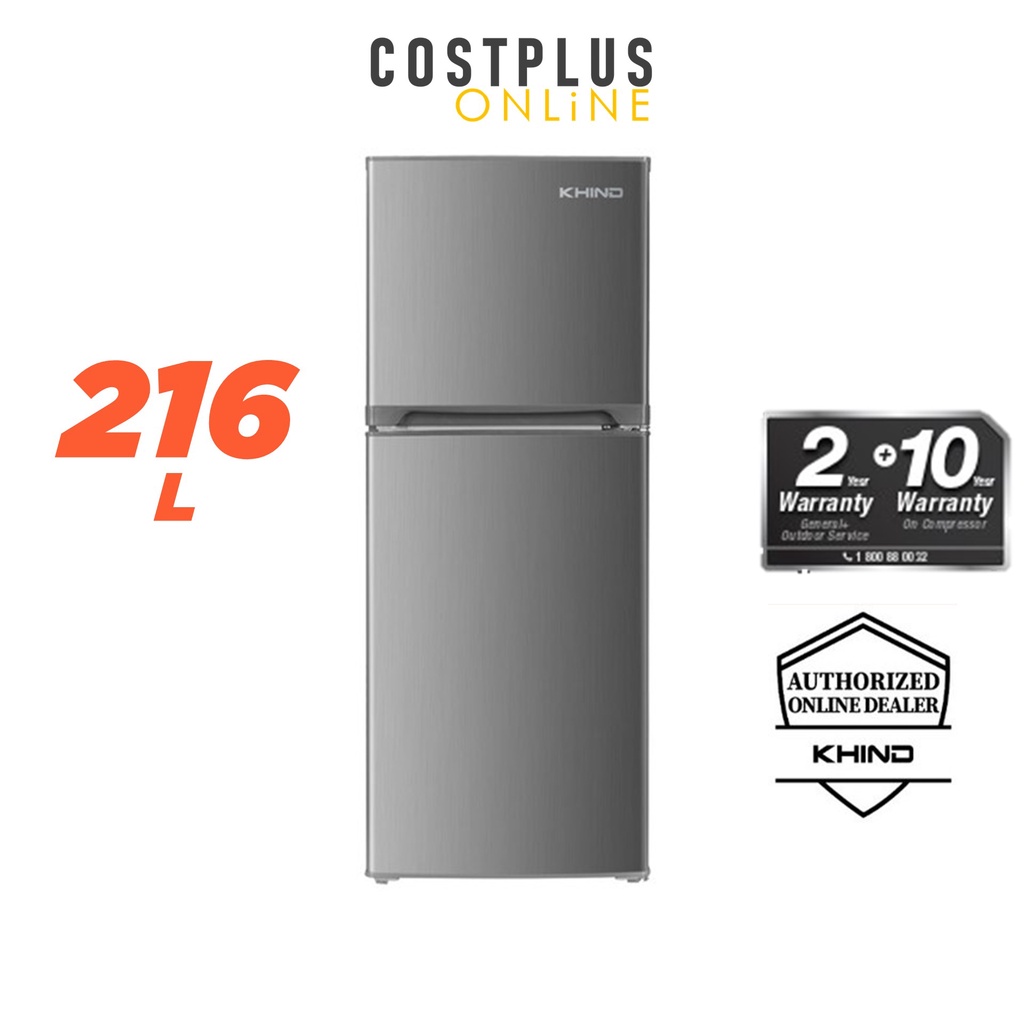 Khind Fridge Refrigerator 2 Door Peti Sejuk Peti Ais RF200 216L ...