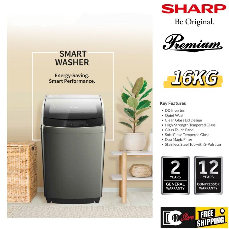 sharp 16kg washing machine