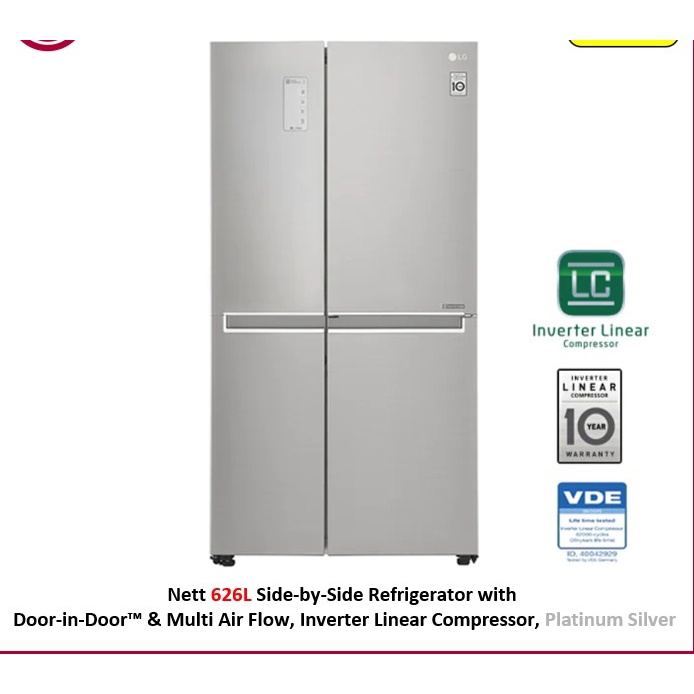 LG GCB247SLUV Fridge 687L Side X Side Refrigerator GCB247SLUV Shopee
