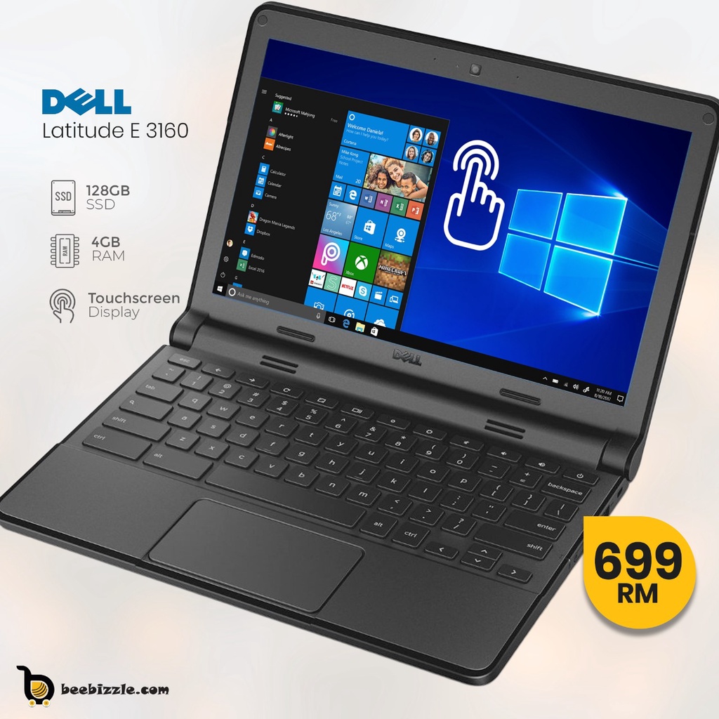 DELL LATITUDE 3160 LAPTOP, TOUCH SCREEN,4GB RAM, 128GB SSD , WEBCAM, WINDOWS 10,12.1 INCH, MICROSOFT OFFICE AND MORE.. | Shopee Malaysia DELL LATITUDE 3160 LAPTOP, TOUCH SCREEN,4GB RAM, 128GB SSD , WEBCAM, WINDOWS 10,12.1 INCH, MICROSOFT OFFICE AND MORE.. | Shopee Malaysia