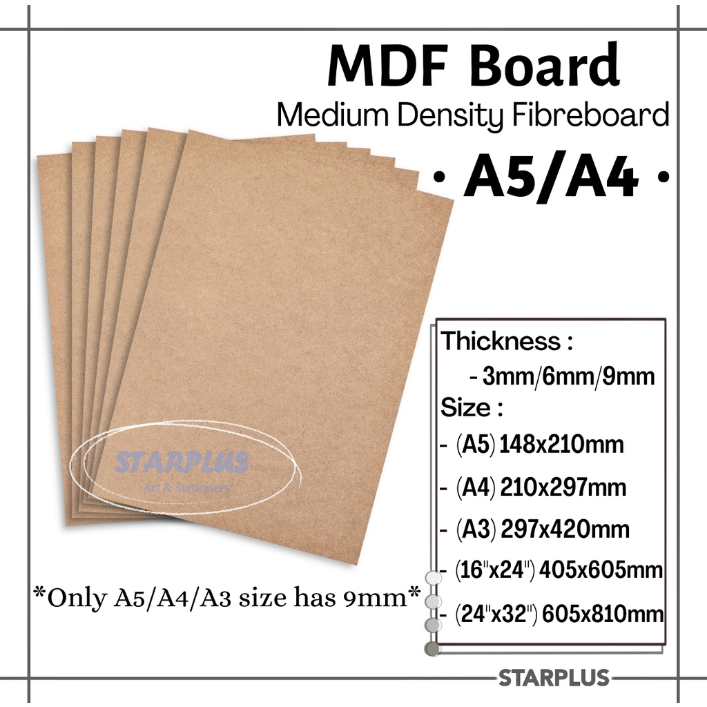 (Starplus) MDF Board/Medium Density Fibreboard(Modelling Board/Material ...