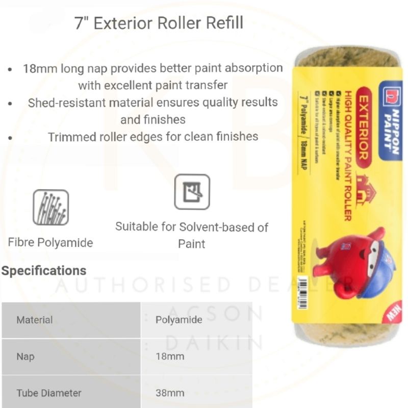 Nippon High Quality 7'' Exterior Roller Refill | Shopee Malaysia