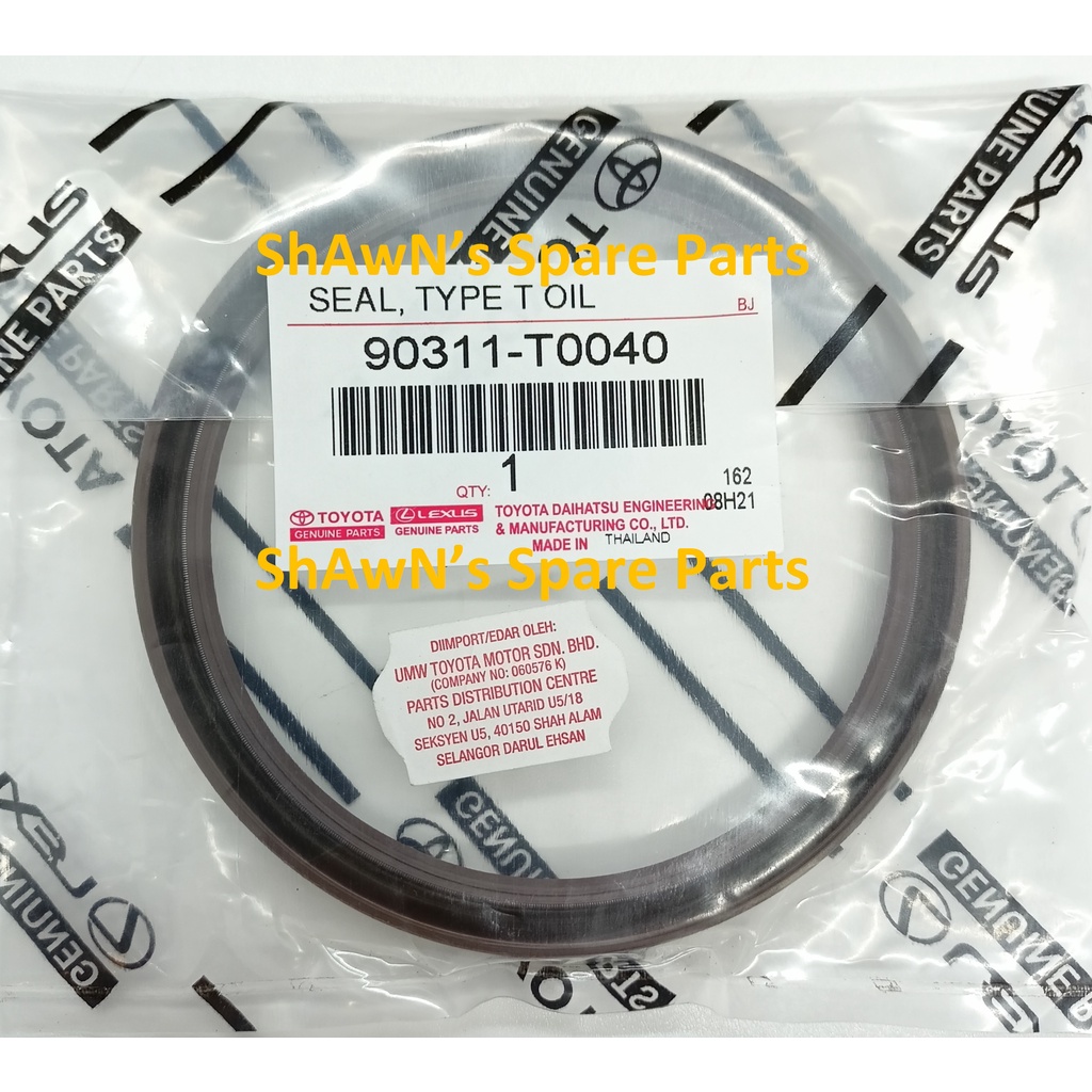ORIGINAL Flywheel Oil Seal Toyota Camry ACV30 ACV40 Estima ACR30 ACR50