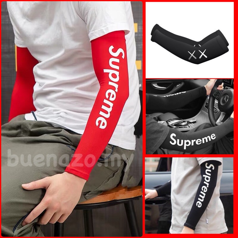 Ship Today Supreme Summer Ice Silk Sleeves KWAS Sesame Street Sleeves Champion Sleeves Men and Women Outdoor Sun Protection Arm Sleeves Shopee Malaysia